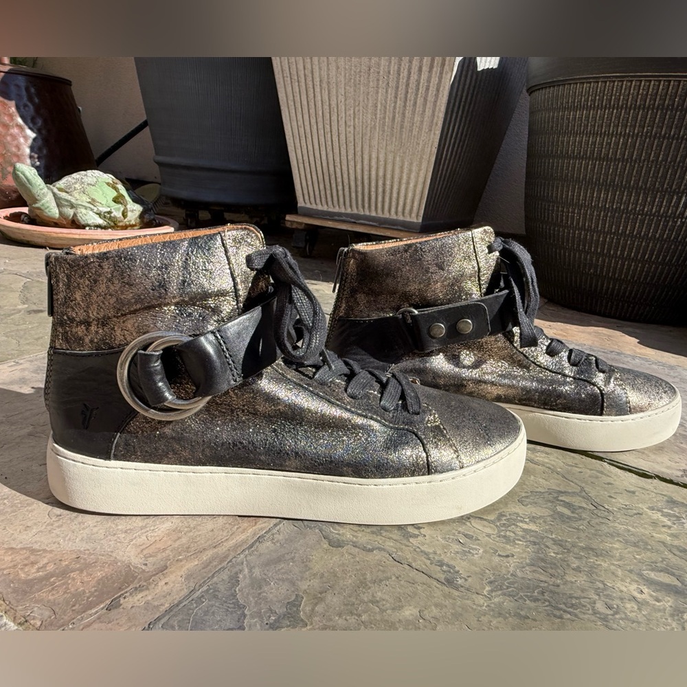Frye Leather Harness Sneakers